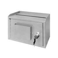 FixtureDisplays® Metal Wall-Mountable Interoffice Mailbox Donation Box 9.85x7.2x4.5