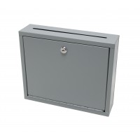 Multipurpose, Wall Mountable, Medium Size, Suggestion Box, Donation Box, Drop Box, Mailbox,Cash Box 15212 grey