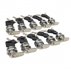 FixtureDisplays® 10 Pack Cam Lock, Each with 2 Keys, for Cabinets, Panels, Mailbox 15252-LOCK-10PK