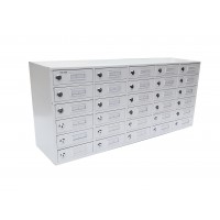 FixtureDisplays® 30-Slot Cell Phone iPad Mini Charging Station Lockers Assignment Mail Slot Box 15252-110 Pre-Order Only