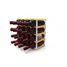 Tabletop Wine Rack Bamboo 16 Bottle Holder Wood Storage Kitchen Bar Countertop 15379
