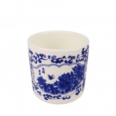 FixtureDisplays® Small 2 PACK Ceramic Porcelain Tea Cup with Floral Design, 2.5X2.5X2.75