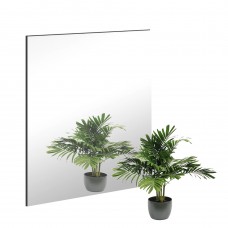 FixtureDisplays® 12.28 X 16.65 Inchs Glass Mirror Rectangle gray glass Beveled Polished Edge Mirrors for Bathroom, Wall Decor, Bedroom and Livingroom 15589-GLASS