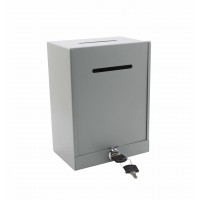 Classic Metal Box,Donation Box,Secure Collection Box,Ballot Box,Ticket Box,Easy Wall Mount 15610