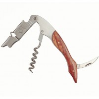 FixtureDisplays® Waiters Corkscrew, All-in-one Corkscrew, Bottle Opener and Foil Cutter, Natural Rosewood Handle, Favoured Choice of Sommeliers, Waiters and Bartenders 16920