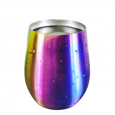 FixtureDisplays® Stainless Steel Wine Glasses Large Stemless Goblets(18 oz), Unbreakable, Shatterproof Metal Drinking Tumblers 16929-1PK