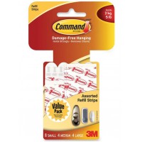 FixtureDisplays® 3M 17200CL COMMAND ADHESIVE STRIPS 17118