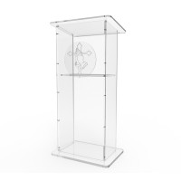 FixtureDisplays® Clear Acrylic Lucite Podium Pulpit Lectern 45