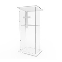 FixtureDisplays® Clear Acrylic Lucite Podium Pulpit Lectern 45