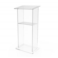 FixtureDisplays® Podium, Plexiglass Acrylic Clear Lectern Pulpit 45