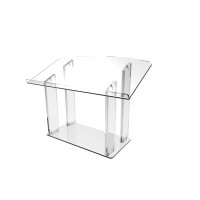 FixtureDisplays® Podium,Tablemount Clear Ghost Acrylic 27