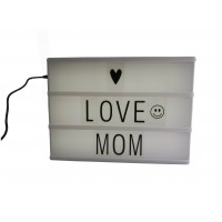 FixtureDisplays® A4 Size Free Combination Cinematic Light Box with Letters and LED Light 18155