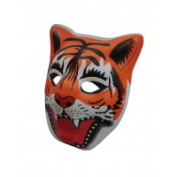 FixtureDisplays® Tiger PVC Mask Costume Accessory Child Kids Adult Jungle Animal Holloween 18343-TIGER