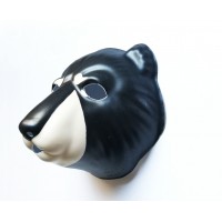 FixtureDisplays® Used Bear PVC Mask Costume Accessory Child KidsAdult Jungle Animal Holloween 18505