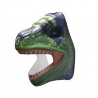 FixtureDisplays® Used Dinosaur PVC Mask Costume Accessory Child KidsAdult Jungle Animal Holloween 18506