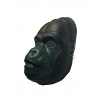 FixtureDisplays® Used Chimpanzee PVC Mask Costume Accessory Child KidsAdult Animal Holloween 18514