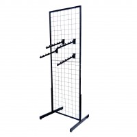 Metal Gridwall Towers, Includes (12) Waterfall Hooks - Black 19358