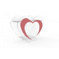 FixtureDisplays®Heart Shaped Clear Plexiglass Lucite Acrylic Donation Charity Box Found-raising Box 20708