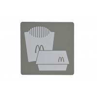 FixtureDisplays® Grey Paper Goods Storage Sign Recylce Bin Sign McDonalds Paper Recycle Bin Sign 20825BoxesGREY