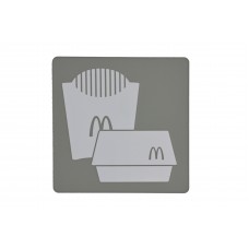 FixtureDisplays® Grey Paper Goods Storage Sign Recylce Bin Sign McDonalds Paper Recycle Bin Sign 20825BoxesGREY
