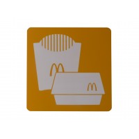 FixtureDisplays® Yellow Paper Goods Storage Sign Recylce Bin Sign McDonalds Paper Recycle Bin Sign 20825BoxesYELLOW