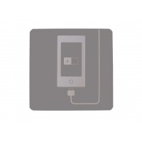 FixtureDisplays® Grey Cellphone Charger Sign Restaurant Cellphone Charger Sign Restarea Charging Sign 20825ChargerGREY