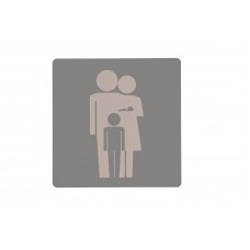FixtureDisplays® Grey Family Toilet Sign Public Restroom Sign Bathroom Sign Infants Lavatory Sign 20825FamilyGREY