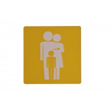 FixtureDisplays® Yellow Family Toilet Sign Public Restroom Sign Bathroom Sign Infants Lavatory Sign 20825FamilyYELLOW