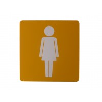 FixtureDisplays® Yellow Female Toilet Sign Girl's Bathroom Sign Lady's Restroom Public Lavatory Sign  20825FemaleYELLOW