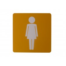 FixtureDisplays® Yellow Female Toilet Sign Girl's Bathroom Sign Lady's Restroom Public Lavatory Sign  20825FemaleYELLOW