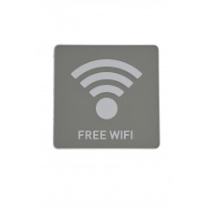 FixtureDisplays® Grey Free Wifi Sign Restaurant Free Wifi Advertising Sign Restarea Charging Sign 20825FreeWifiGREY