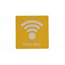 FixtureDisplays® Yellow Free Wifi Sign Restaurant Free Wifi Advertising Sign Restarea Charging Sign 20825FreeWifiYEllow