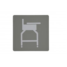 FixtureDisplays® Grey High Chair Location Sign Restaurant High Chair Organization Area Sign 20825HighchairGREY