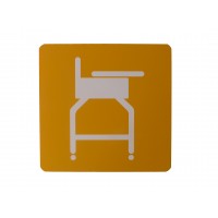 FixtureDisplays® Yellow High Chair Location Sign Restaurant High Chair Organization Area Sign 20825HighchairYELLOW