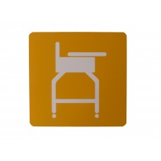 FixtureDisplays® Yellow High Chair Location Sign Restaurant High Chair Organization Area Sign 20825HighchairYELLOW
