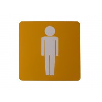 FixtureDisplays® Yellow Male Toilet Sign Boy's Bathroom Sign Gentlemen's Restroom Public Lavatory Sign  20825MaleYELLOW