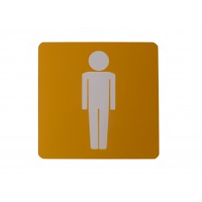 FixtureDisplays® Yellow Male Toilet Sign Boy's Bathroom Sign Gentlemen's Restroom Public Lavatory Sign  20825MaleYELLOW