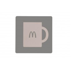 FixtureDisplays® Grey Mugs Storage Sign Recylce Bin Sign McDonalds Beverage Recycle Trash Can Sign 20825MugsGREY