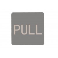 FixtureDisplays® Grey Door Sign PULL Door Direction Signage Public Doors Resturants PULL Door Sign 20825PULLGREY