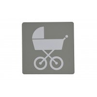 FixtureDisplays® Grey Stroller Location Sign Restaurant Stroller Parking Organization Area Sign 20825PramGREY