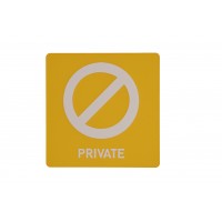 FixtureDisplays® Yellow Privat No-Entry Office Sign Limit Access Area Sign Manager Office Sign 20825PrivateYellow