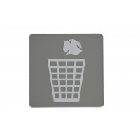 FixtureDisplays® Grey General Waste Sign Recylce Bin Sign McDonalds Beverage Recycle Trash Can Sign 20825WasteGREY