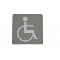 FixtureDisplays® Grey Wheelchair Accessible Toilet Sign Handicap Sign Bathroom Sign Restroom Lavatory  20825WheelchairGREY