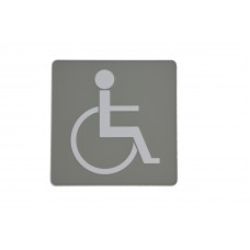 FixtureDisplays® Grey Wheelchair Accessible Toilet Sign Handicap Sign Bathroom Sign Restroom Lavatory  20825WheelchairGREY