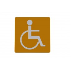FixtureDisplays® Yellow Wheelchair Accessible Toilet Sign Handicap Sign Bathroom Sign Restroom Lavatory  20825WheelchairYELLOW