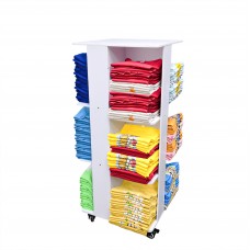 FixtureDisplays® T-Shirt Floor Stand Jeans Pants Gifware Display Shelves Retail Store Merchandiser Roll 20 X 20 X 45