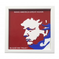 FixtureDisplays® Donald Trump Portrait On High-quality Acrylic Wall Art Décor, Ready to Hang! 21454-RED