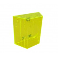 FixtureDisplays®  Yellow Green Donation Box Plexiglass Acrylic Fundraising Box Cave Stalactite Style Suggestion Box 7.9