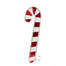 FixtureDisplays® Christmas Candy Cane Indoor Outdoor Lighted Yard Sign Rope Light 13X36