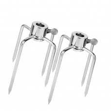 FixtureDisplays® Grill Rotisserie Meat Forks 2PK Fits 5/16 Inch Square Spit Rods Chicken Meat Barbecue Holder 21892